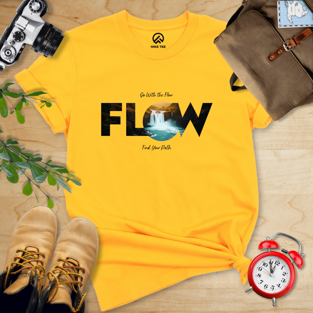 Hike Tee T-Shirt Gold / S Flow, Find Your Path Shirt