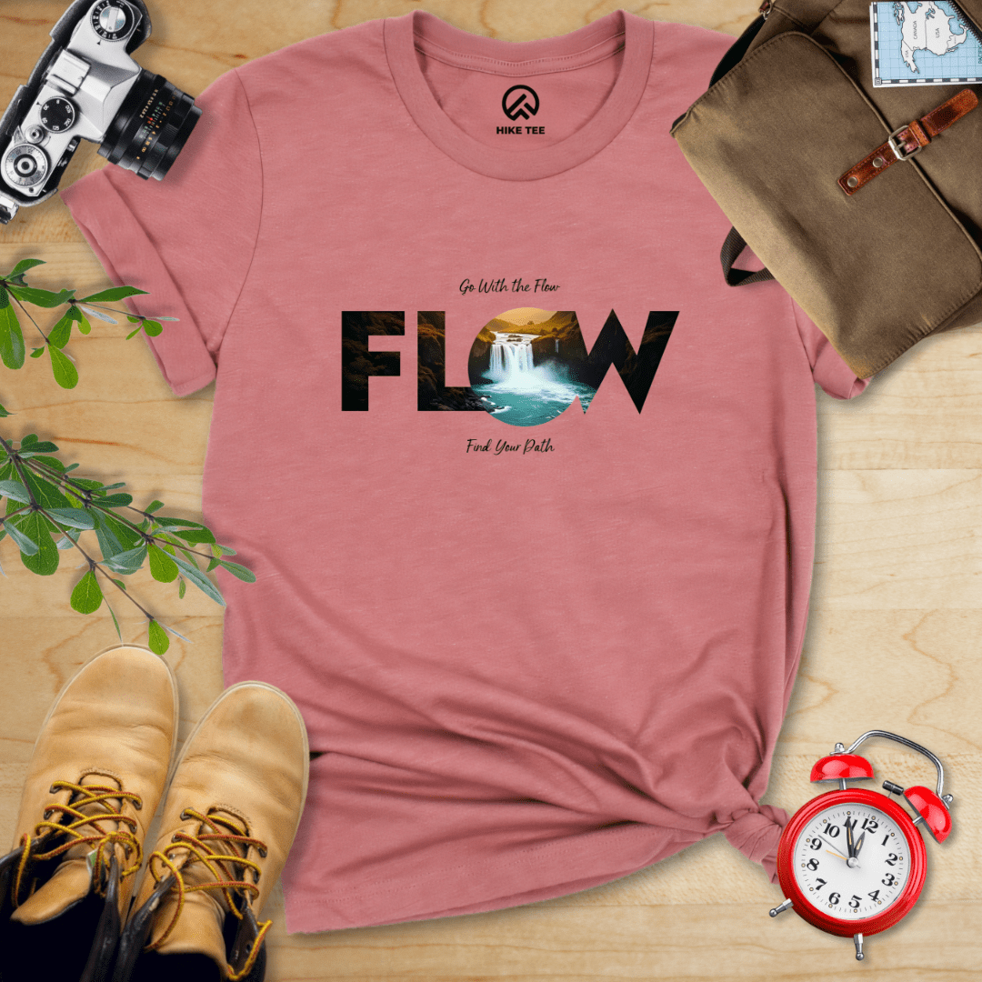Hike Tee T-Shirt Heather Mauve / S Flow, Find Your Path Shirt