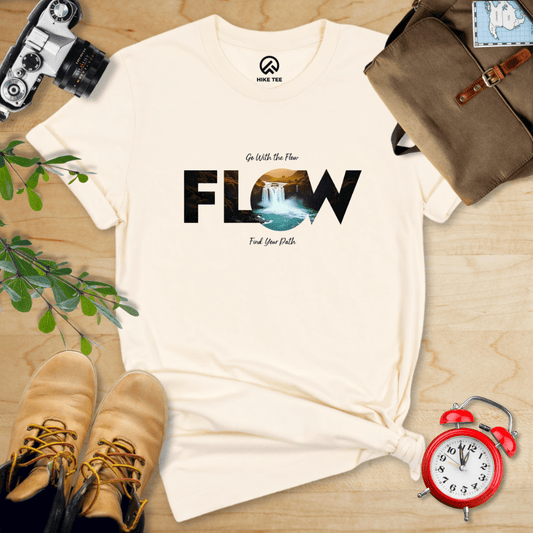 Hike Tee T-Shirt Natural / S Flow, Find Your Path Shirt