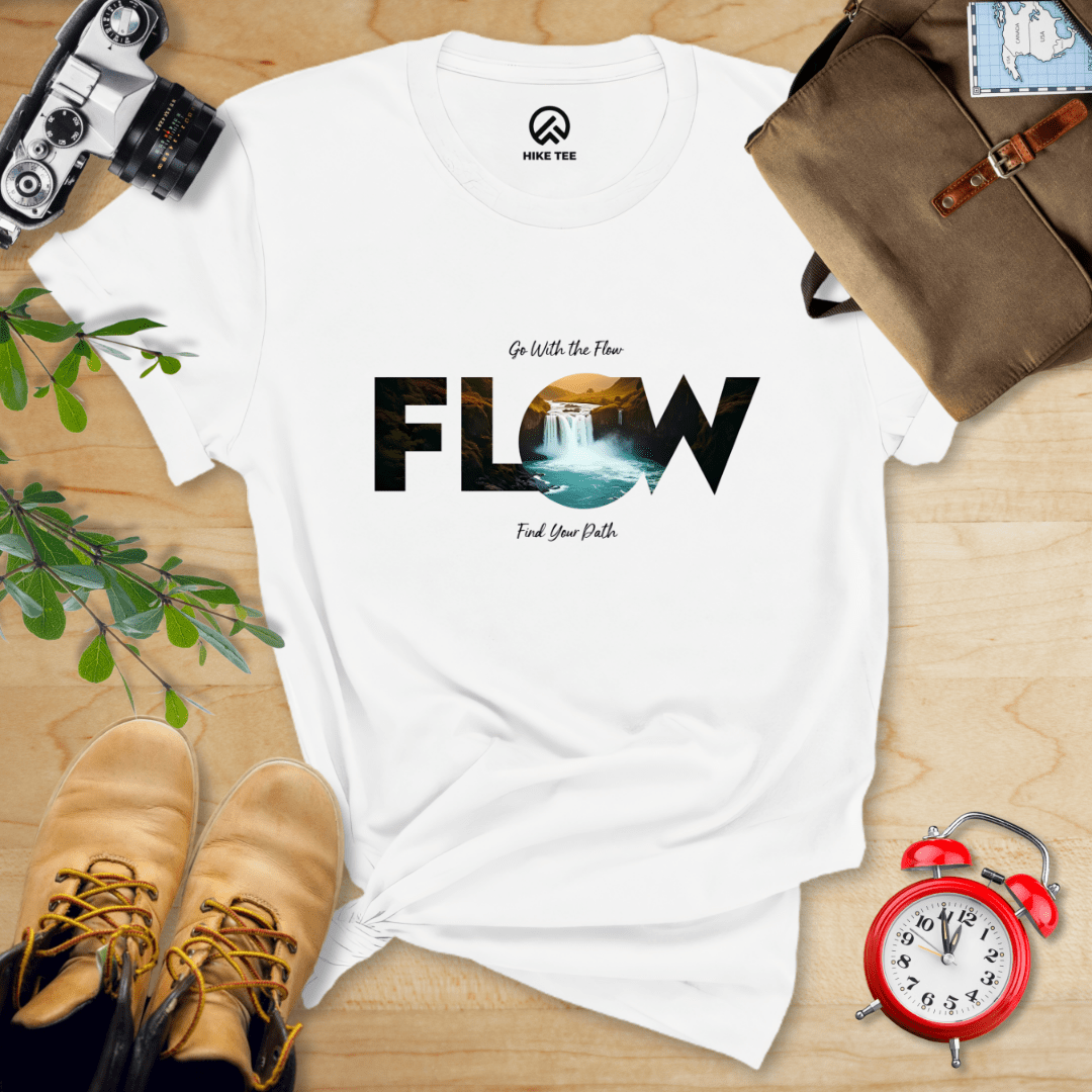 Hike Tee T-Shirt White / S Flow, Find Your Path Shirt