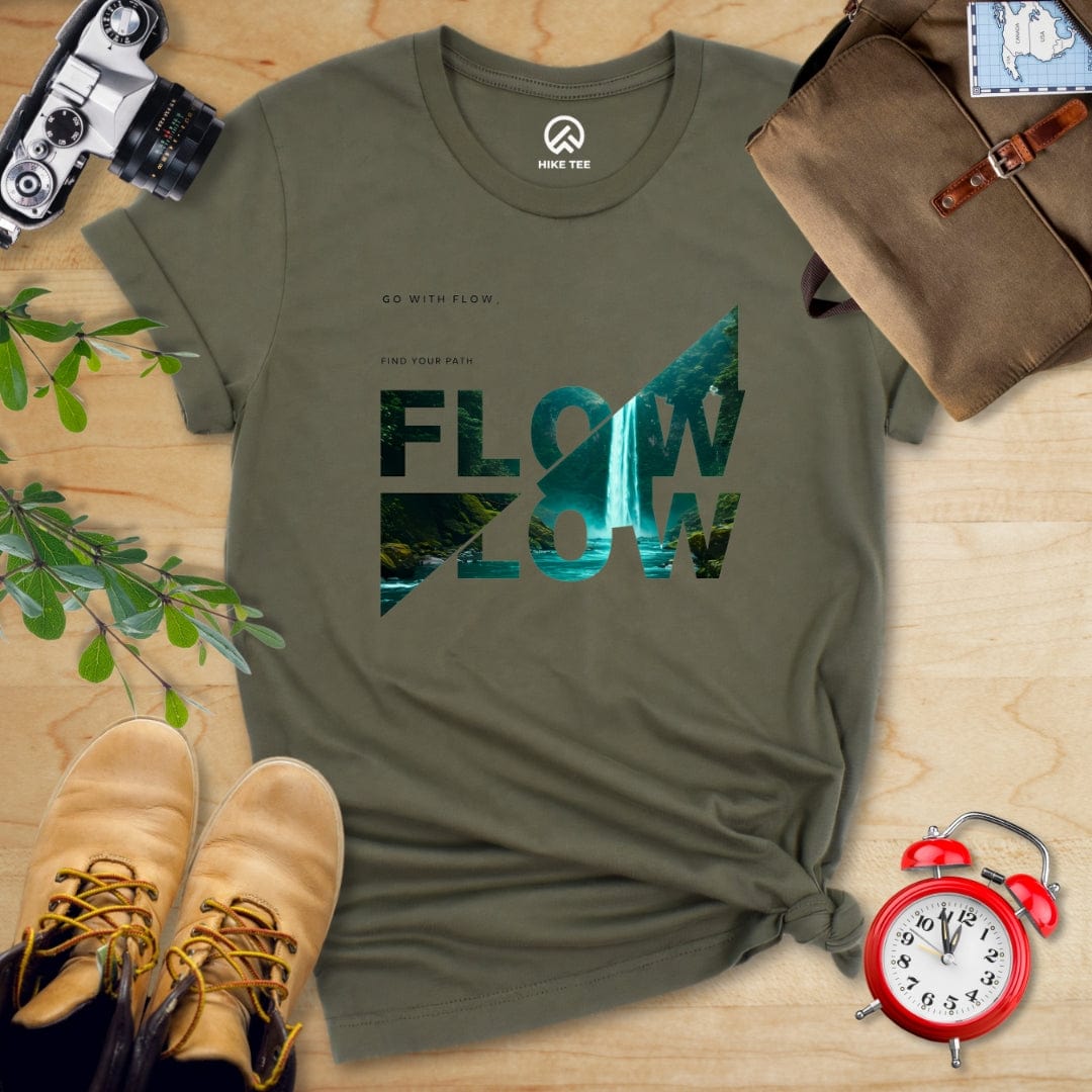 Hike Tee T-Shirt Military Green / S Flow Flow Shirt