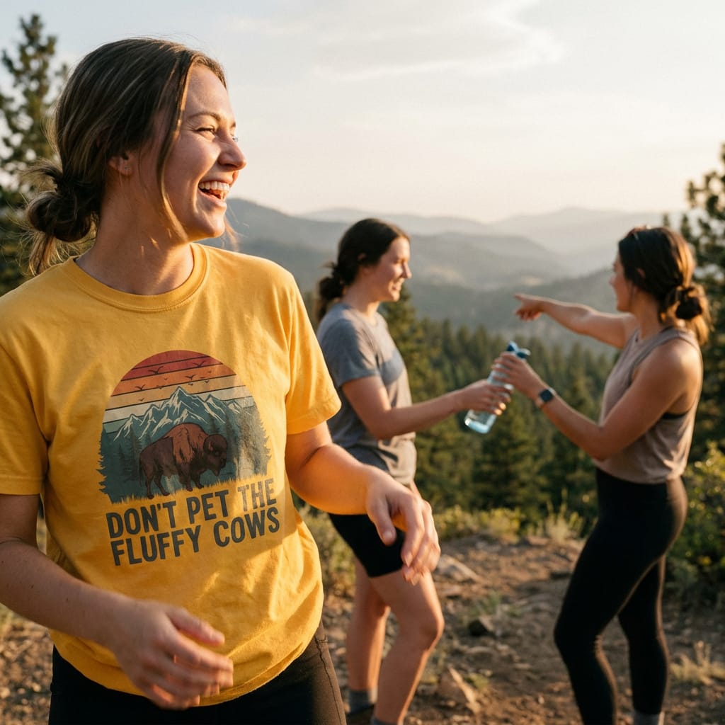 Hike Tee T-Shirt Fluffy Cow Shirt