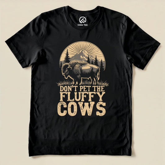 Hike Tee T-Shirt Black / S Fluffy Cow Shirt