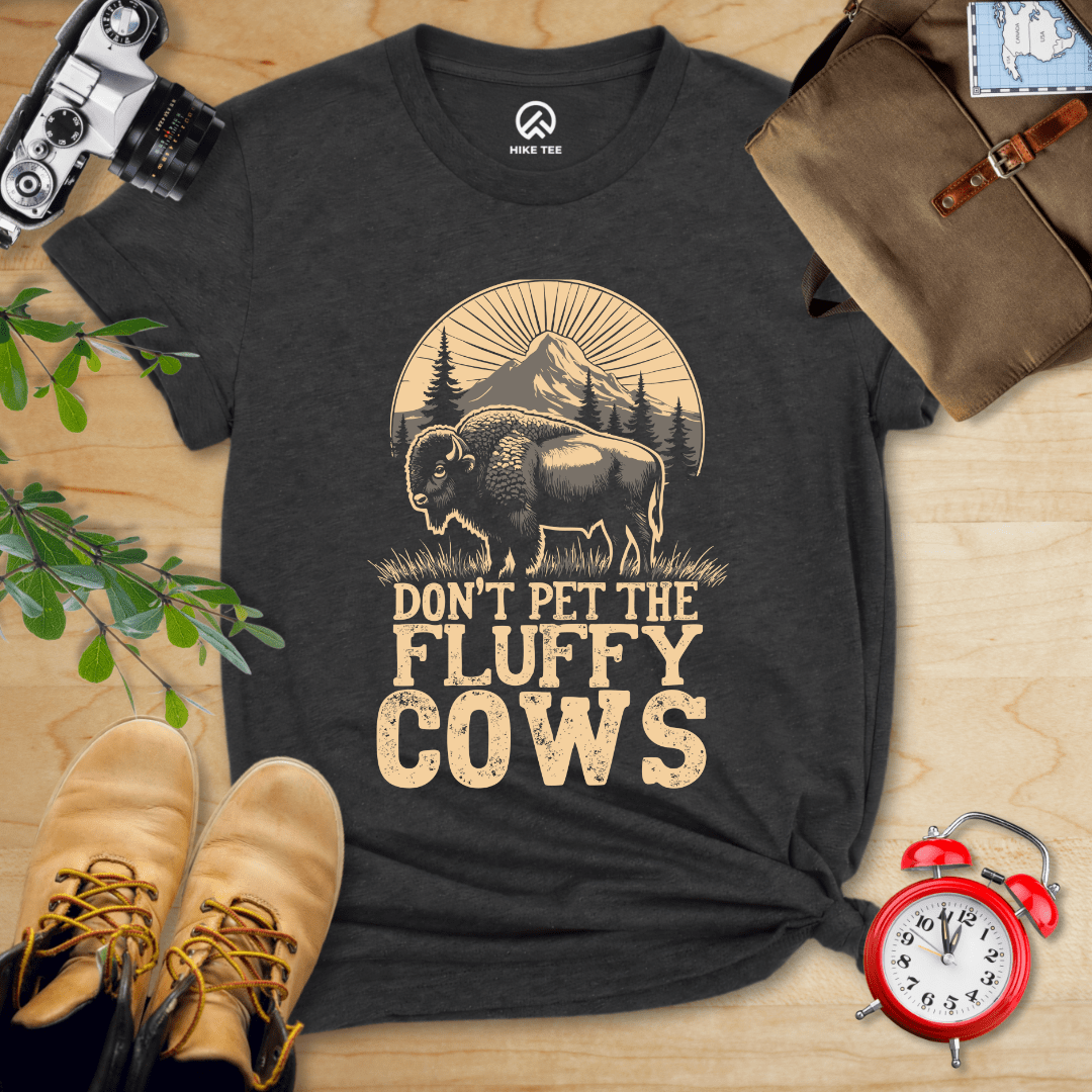 Hike Tee T-Shirt Dark Grey Heather / S Fluffy Cow Shirt