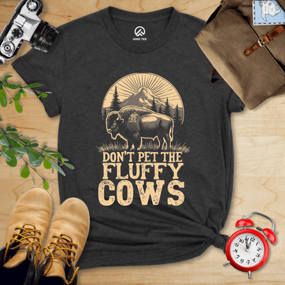 Hike Tee T-Shirt Dark Grey Heather / S Fluffy Cow Shirt