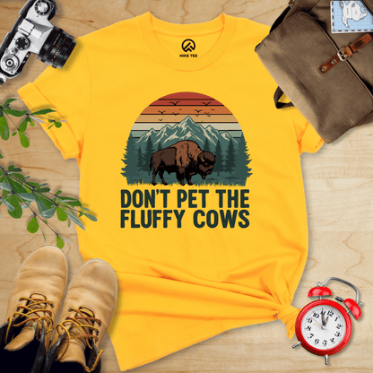 Hike Tee T-Shirt Gold / S Fluffy Cow Shirt