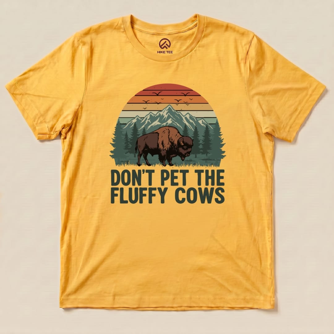 Hike Tee T-Shirt Gold / S Fluffy Cow Shirt