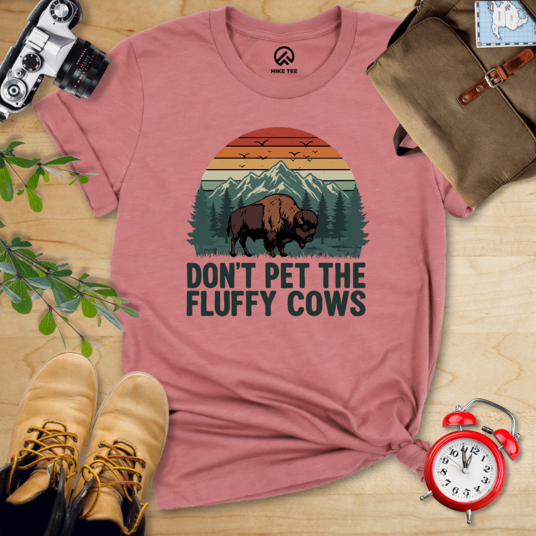 Hike Tee T-Shirt Heather Mauve / S Fluffy Cow Shirt