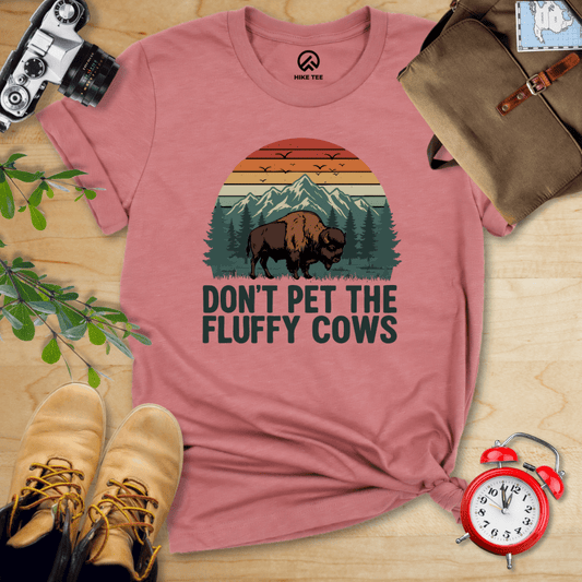 Hike Tee T-Shirt Heather Mauve / S Fluffy Cow Shirt