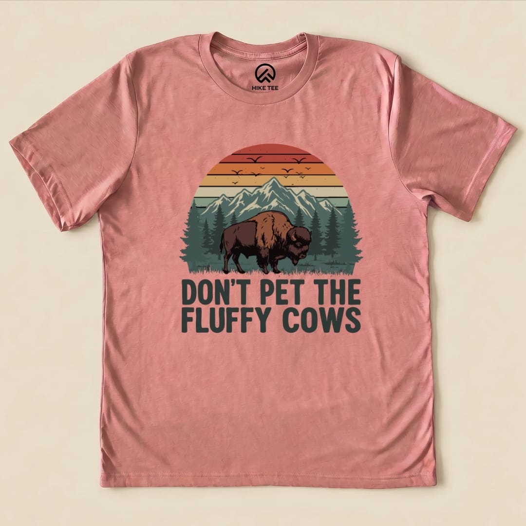 Hike Tee T-Shirt Heather Mauve / S Fluffy Cow Shirt