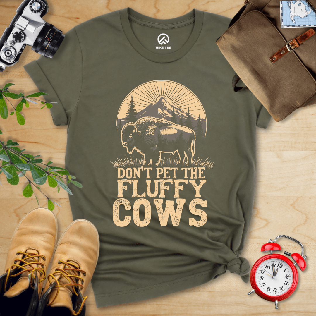 Hike Tee T-Shirt Military Green / S Fluffy Cow Shirt