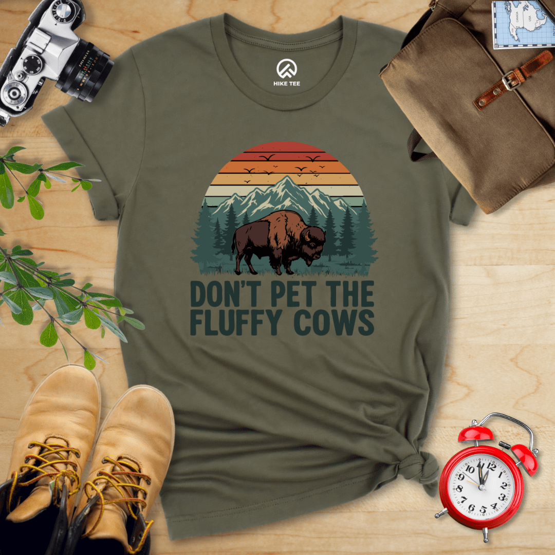 Hike Tee T-Shirt Military Green / S Fluffy Cow Shirt