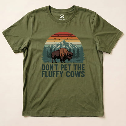 Hike Tee T-Shirt Military Green / S Fluffy Cow Shirt