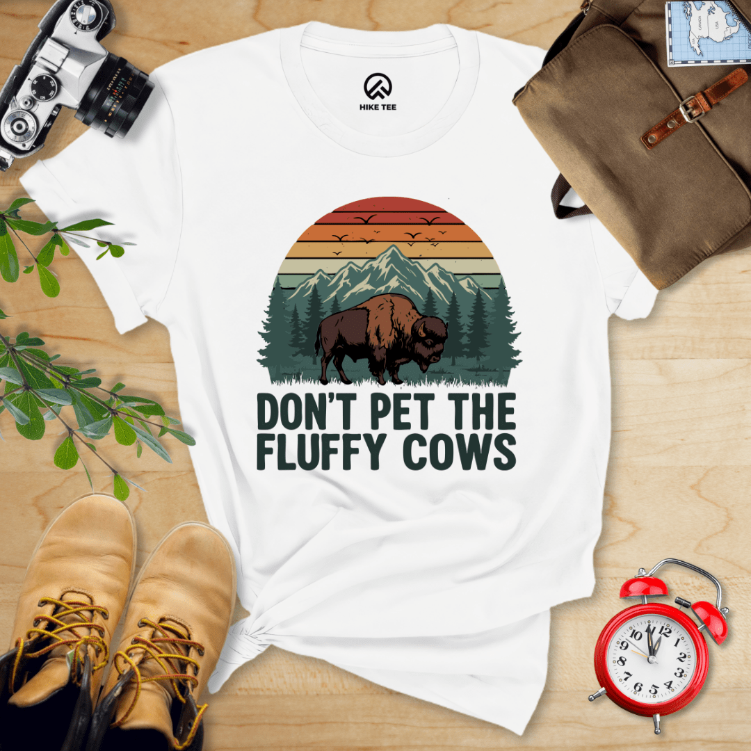 Hike Tee T-Shirt White / S Fluffy Cow Shirt