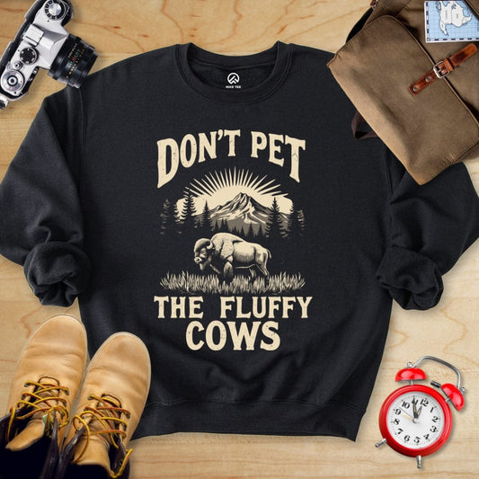 Hike Tee Sweatshirt Black / S Fluffy Cow Sweatshirt