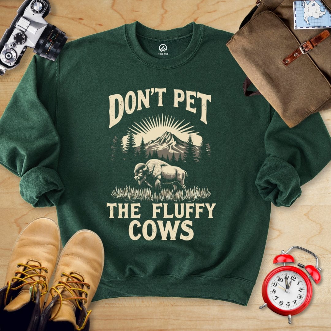 Hike Tee Sweatshirt Forest Green / S Fluffy Cow Sweatshirt