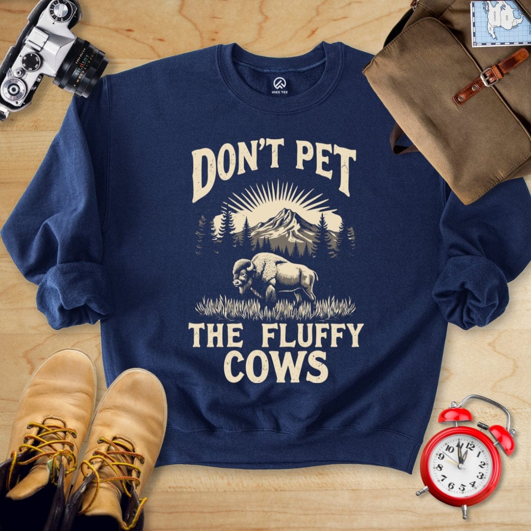 Hike Tee Sweatshirt Navy / S Fluffy Cow Sweatshirt