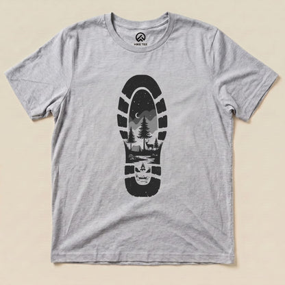 Footprint Shirt Hike Tee T-Shirt Athletic Heather / S