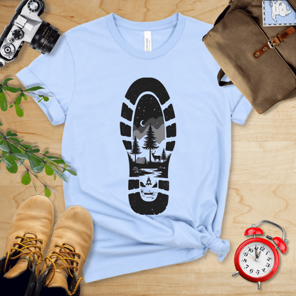 Hike Tee T-Shirt Baby Blue / S Footprint Shirt