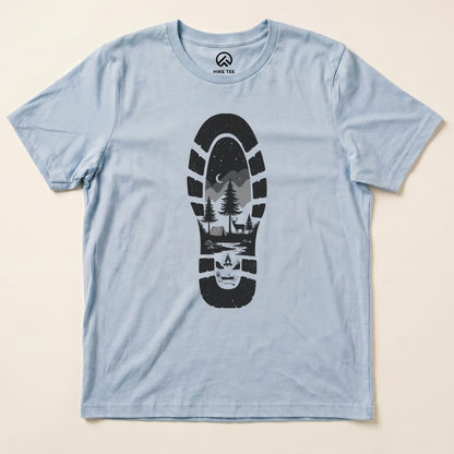 Footprint Shirt Hike Tee T-Shirt Baby Blue / S