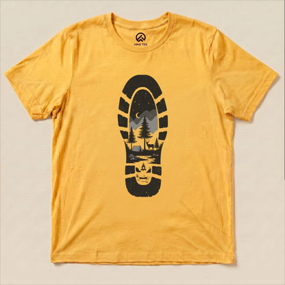 Footprint Shirt Hike Tee T-Shirt Gold / S