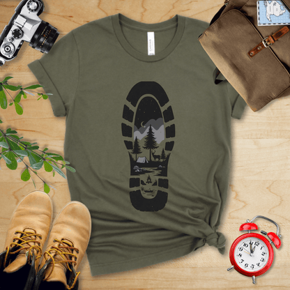 Hike Tee T-Shirt Military Green / S Footprint Shirt