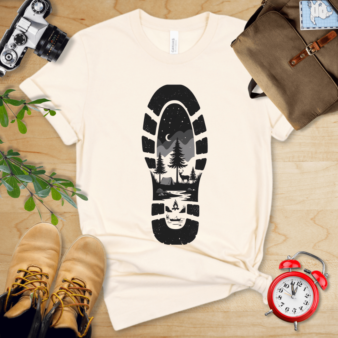 Hike Tee T-Shirt Natural / S Footprint Shirt