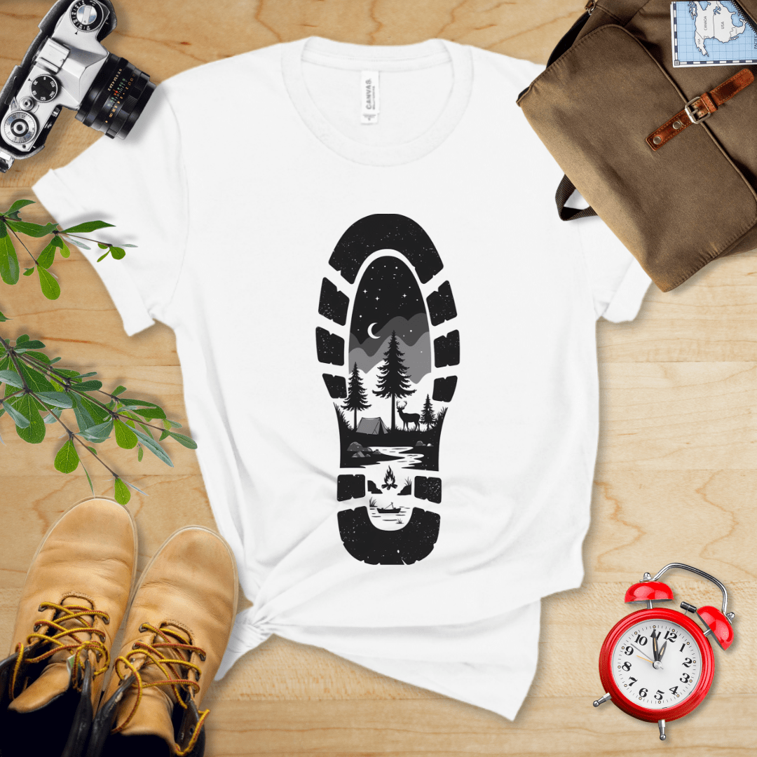 Hike Tee T-Shirt White / S Footprint Shirt