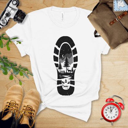 Hike Tee T-Shirt White / S Footprint Shirt