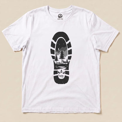 Footprint Shirt Hike Tee T-Shirt White / S