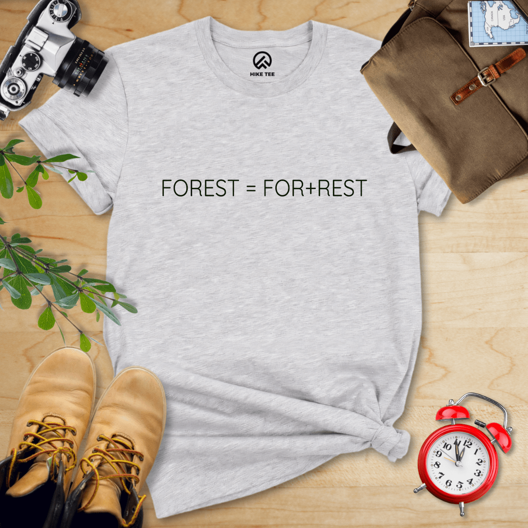 Hike Tee T-Shirt Athletic Heather / S Forest = For Rest Shirt
