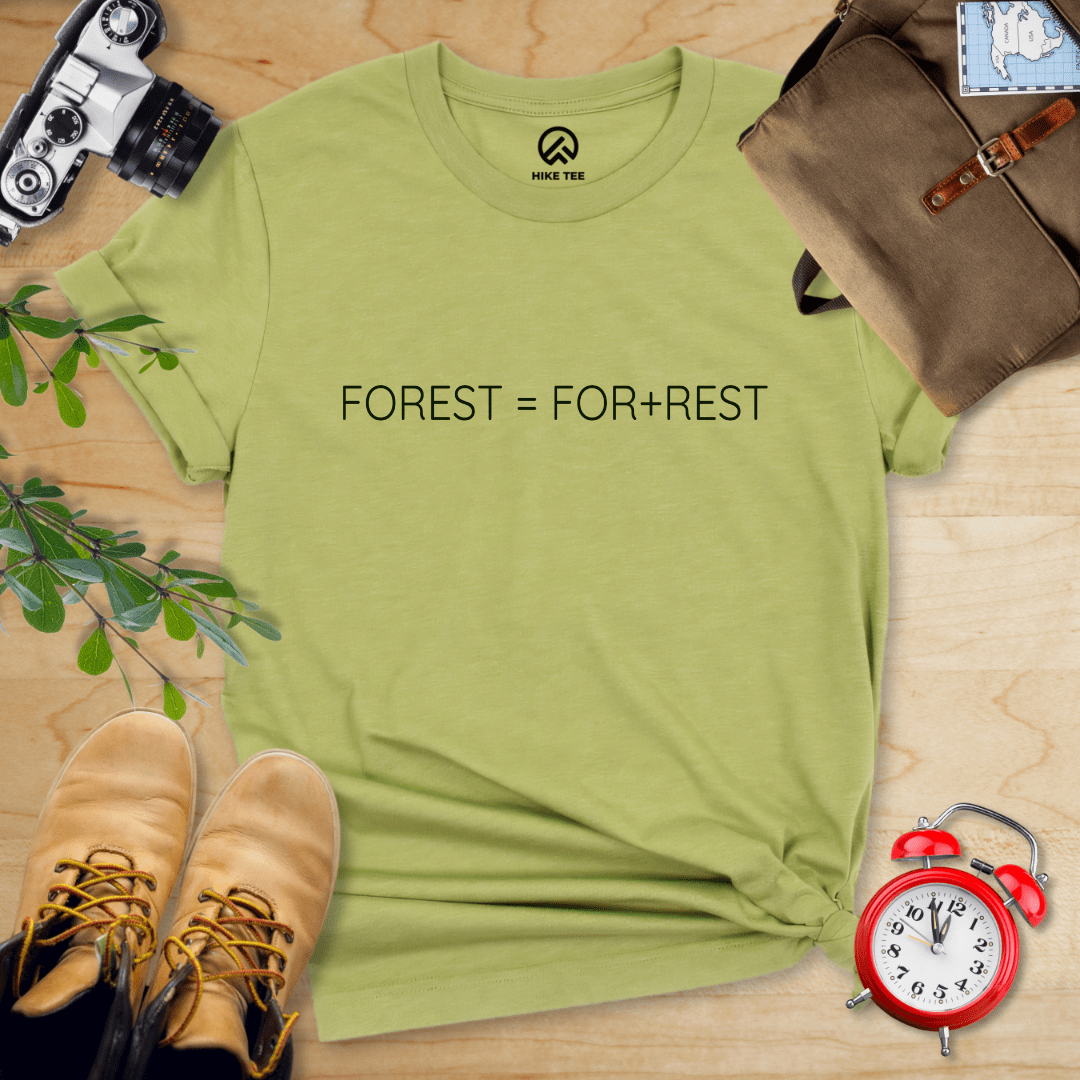 Hike Tee T-Shirt Heather Green / S Forest = For Rest Shirt