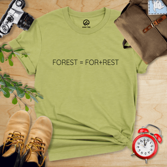 Hike Tee T-Shirt Heather Green / S Forest = For Rest Shirt