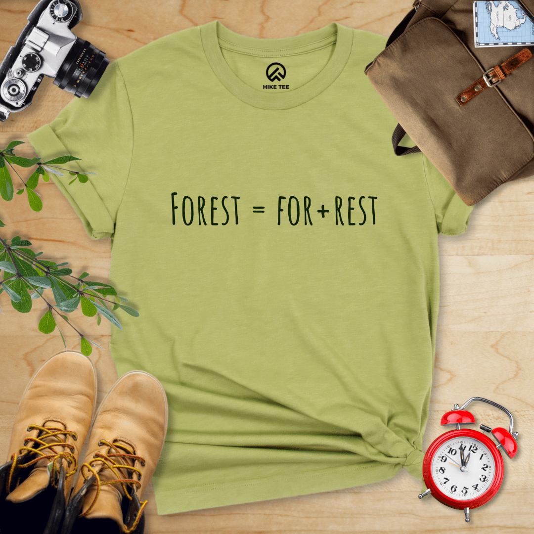 Hike Tee T-Shirt Heather Green / S Forest For Rest Shirt