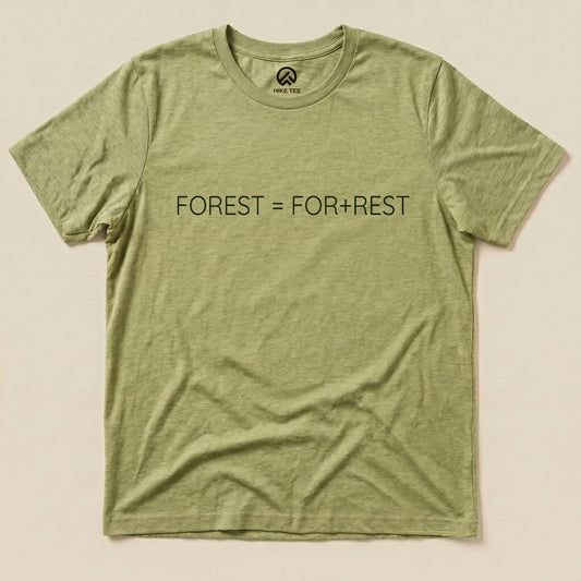 Hike Tee T-Shirt Heather Green / S Forest = For Rest Shirt