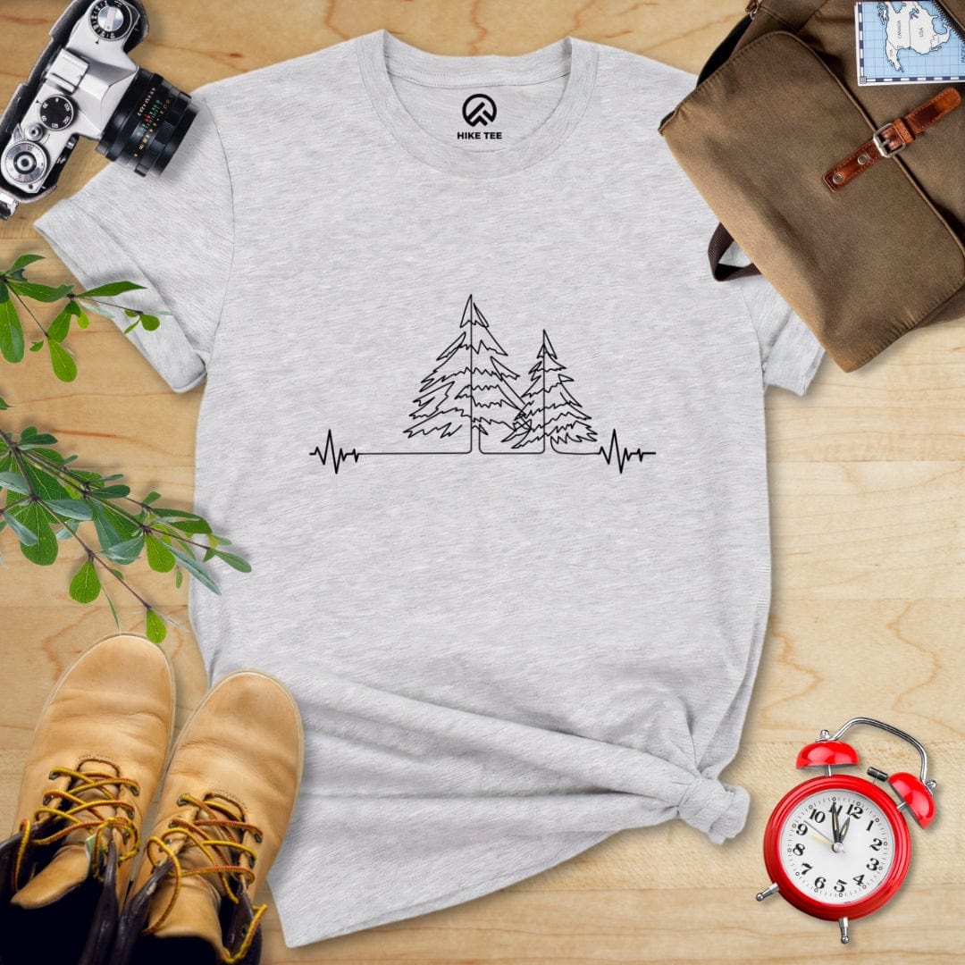 Hike Tee T-Shirt Athletic Heather / S Forest Heart Rate Shirt