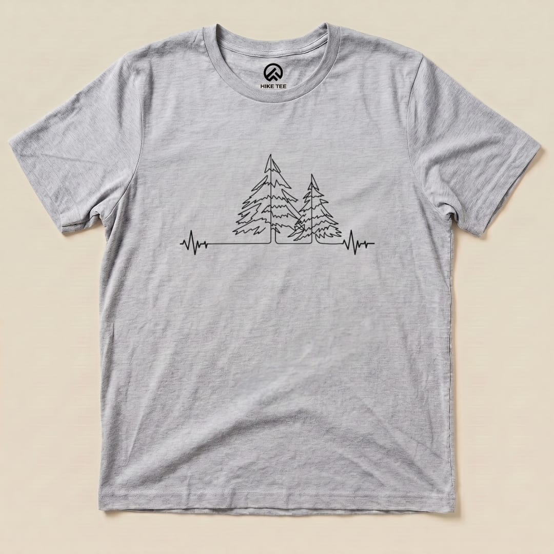 Forest Heart Rate Shirt Hike Tee T-Shirt Athletic Heather / S