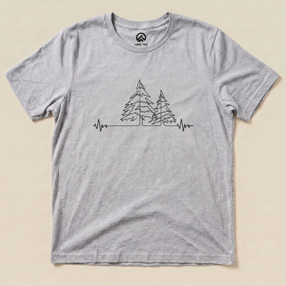 Forest Heart Rate Shirt Hike Tee T-Shirt Athletic Heather / S