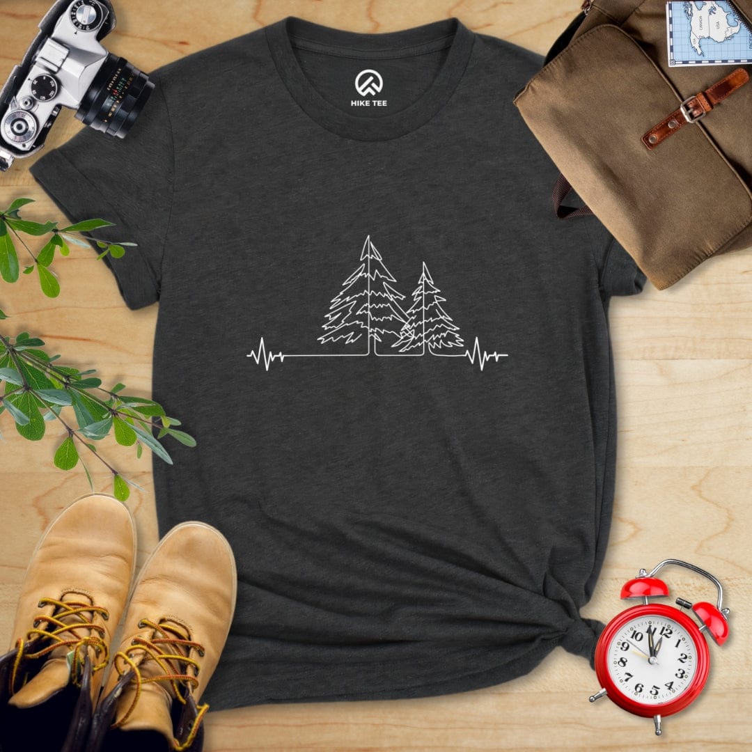 Hike Tee T-Shirt Dark Grey Heather / S Forest Heart Rate Shirt