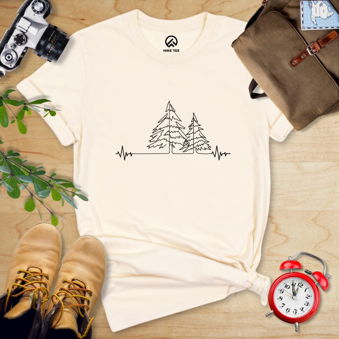 Hike Tee T-Shirt Natural / S Forest Heart Rate Shirt