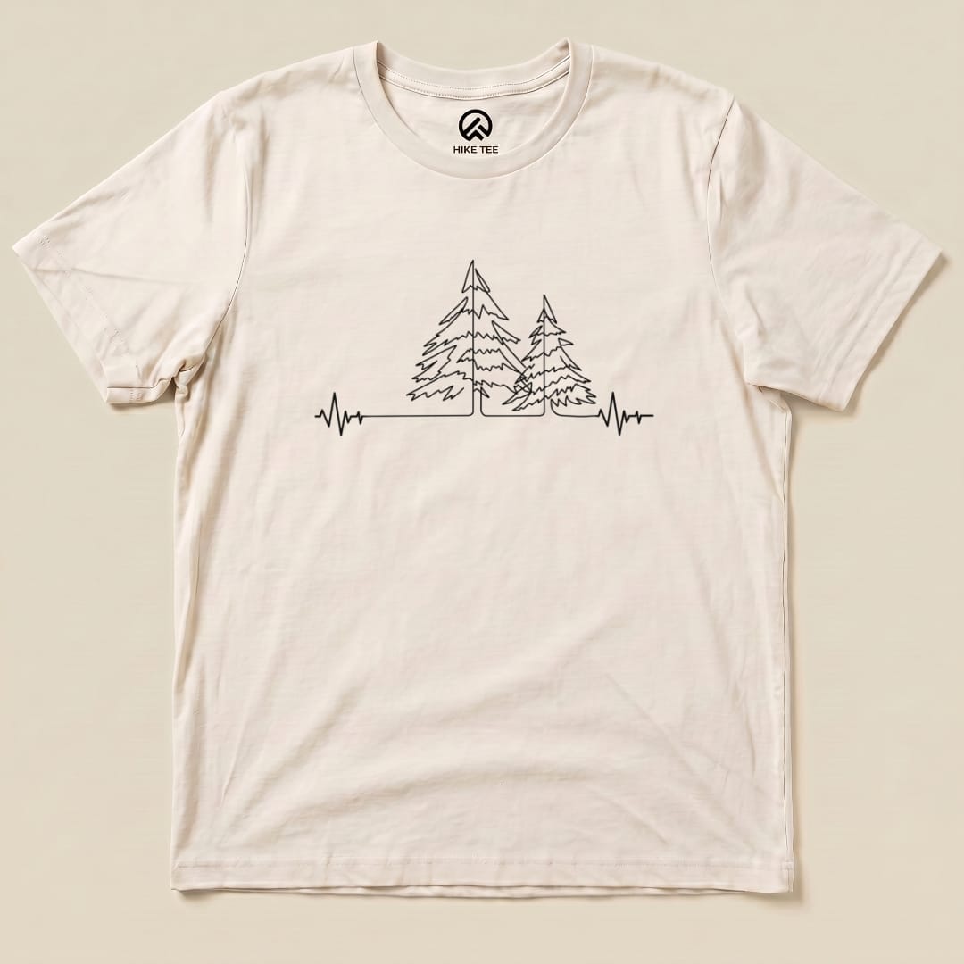 Forest Heart Rate Shirt Hike Tee T-Shirt Natural / S