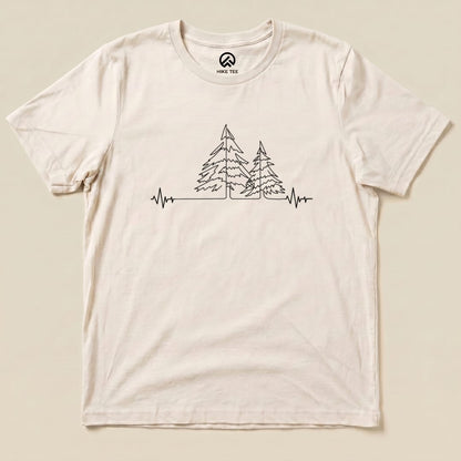 Forest Heart Rate Shirt Hike Tee T-Shirt Natural / S