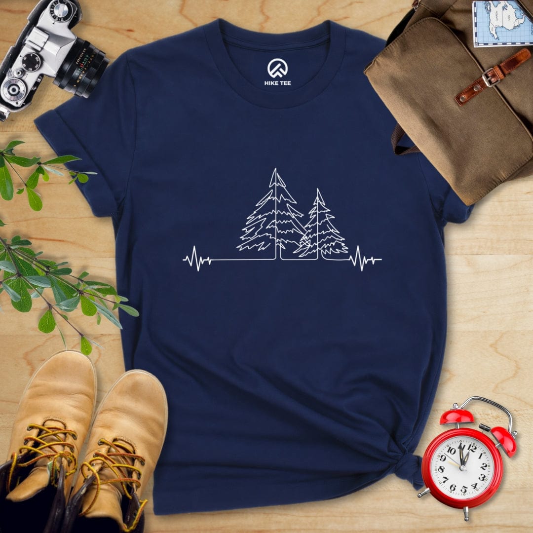 Hike Tee T-Shirt Navy / S Forest Heart Rate Shirt