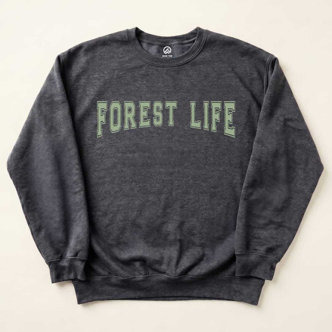 Forest Life Sweatshirt Hike Tee Sweatshirt Dark Heather / S