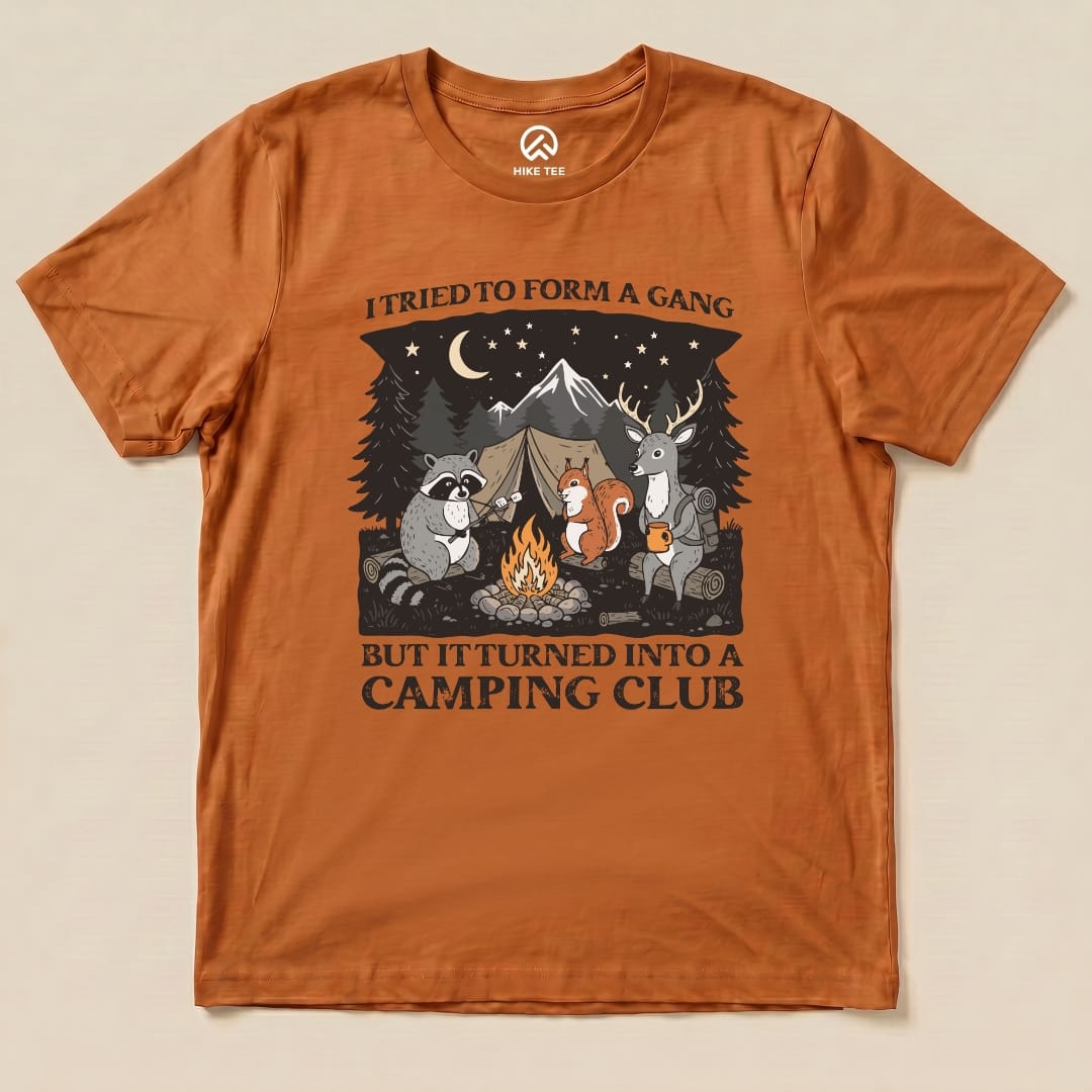 Form a Gang Camping Club Shirt Hike Tee T-Shirt Autumn / S