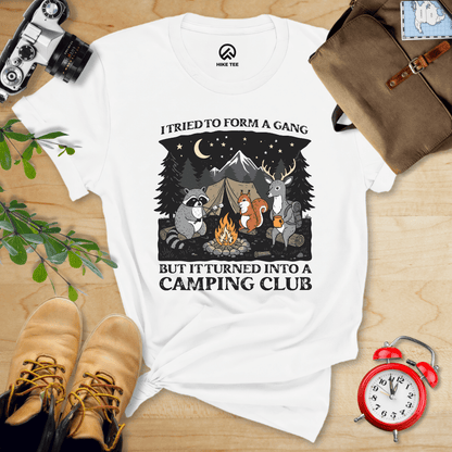 Hike Tee T-Shirt White / S Form a Gang Camping Club Shirt