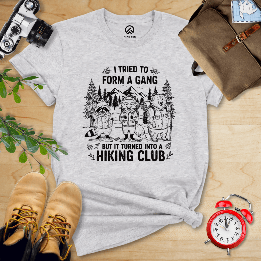Hike Tee T-Shirt Athletic Heather / S Form a Gang Hiking Club Shirt