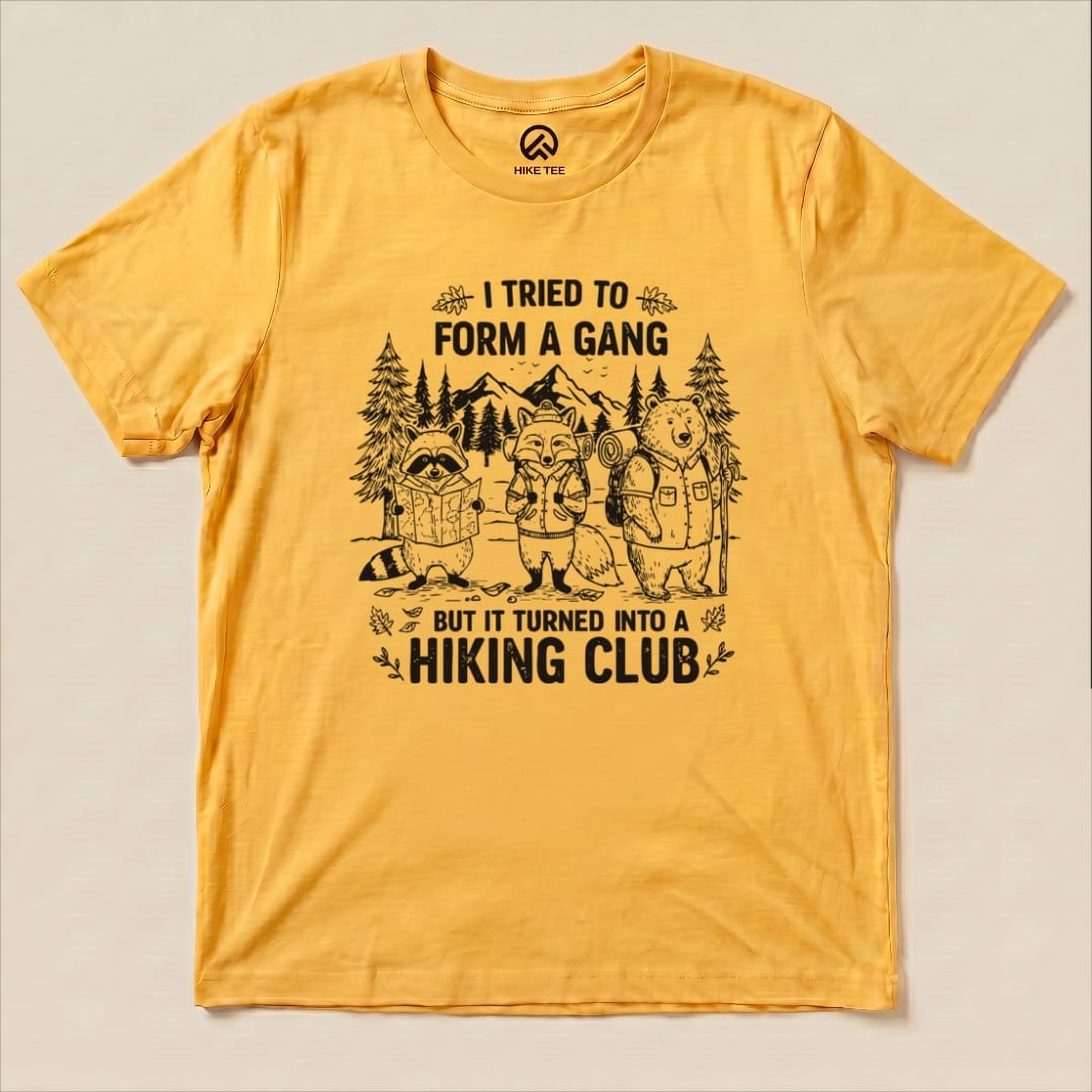 Form a Gang Hiking Club Shirt Hike Tee T-Shirt Gold / S