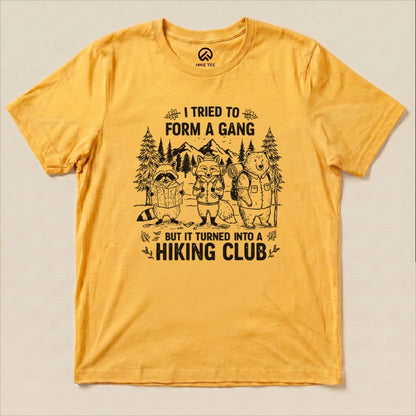Form a Gang Hiking Club Shirt Hike Tee T-Shirt Gold / S