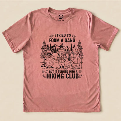 Form a Gang Hiking Club Shirt Hike Tee T-Shirt Heather Mauve / S